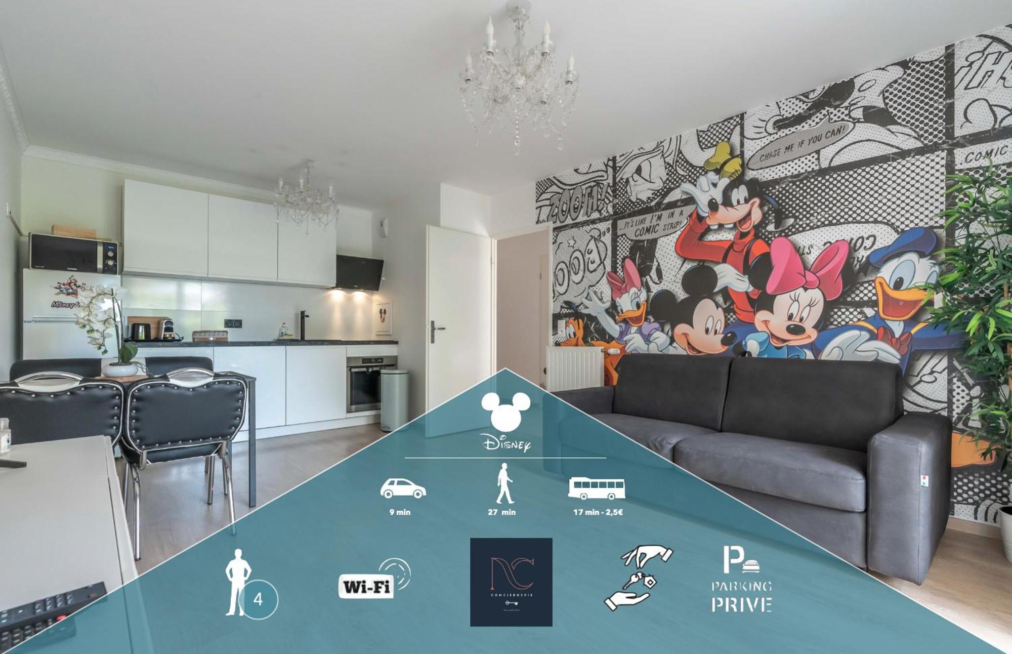 Disneyland-Paris 4Pers,Wifi, Parking Chessy  Eksteriør bilde